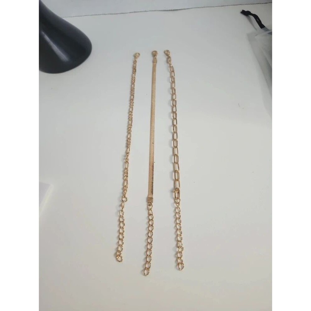 Lot of 3 gold tone bracelets
